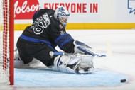 Ilya Samsonov of the NHL's Toronto Maple Leafs